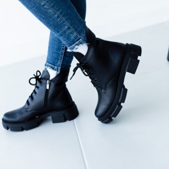 Женские ботинки черные зимние Dover 3332 Ботинки женские выполнены из натурально. . фото 7