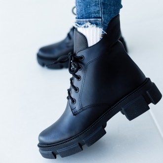 Женские ботинки черные зимние Dover 3332 Ботинки женские выполнены из натурально. . фото 9