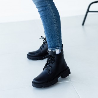 Женские ботинки черные зимние Dover 3332 Ботинки женские выполнены из натурально. . фото 6