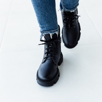 Женские ботинки черные зимние Dover 3332 Ботинки женские выполнены из натурально. . фото 10