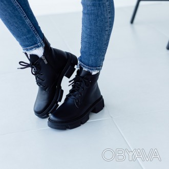 Женские ботинки черные зимние Dover 3332 Ботинки женские выполнены из натурально. . фото 1