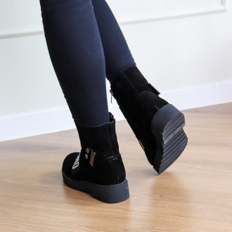Женские зимние ботинки черные Flipper 2357 Ботиночки женские выполнены из искусс. . фото 8