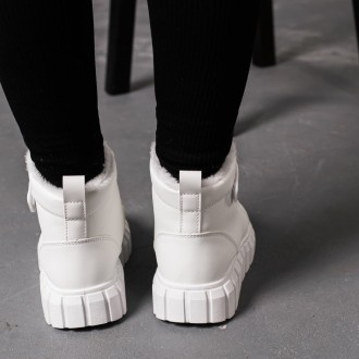 Женские зимние ботинки белые Hera 3409 Ботинки женские выполнены из искусственно. . фото 4