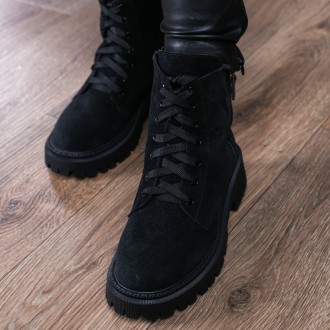 Женские зимние ботинки черные Sullivan 3417 Ботинки женские выполнены из натурал. . фото 7