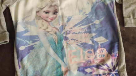 Красивая кофточка с Эльзой из мультика "Холодное сердце", джемпер, рег. . фото 4