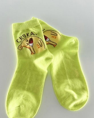 Молодежные носки из эластичного трикотажа дезодорированными банановым принтом. Н. . фото 2