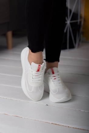 Женские кроссовки белые Gabbie 2567 Кроссовки женские выполнены из обувного текс. . фото 5