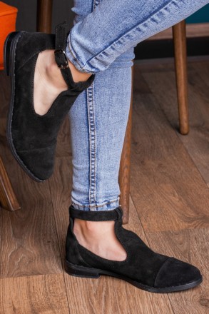 Женские туфли черные Sharlie 3123 Туфли женские выполнены из натуральной замши. . . фото 6