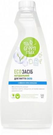 Средство натуральное для мытья стекол Green Max 99100548101 100% натуральное сре. . фото 2