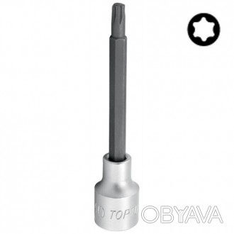 Бита-головка TORX TOPTUL T60 L140мм 1/2" с отверстием BCVA1660. . фото 1