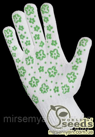 Трикотажные перчатки с оригинальным антискользящим защитным напылением. Выдержив. . фото 1