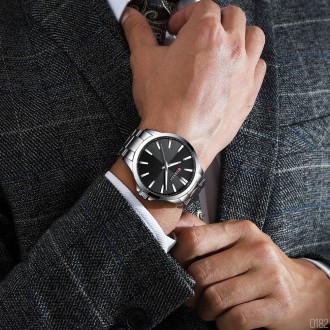 
Чоловічий годинник Curren, класичний металевий годинник зі сталевим браслетом, . . фото 3