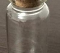 Стеклянная миниатюрная баночка с деревянной пробкой для хранения мелочей или соз. . фото 2