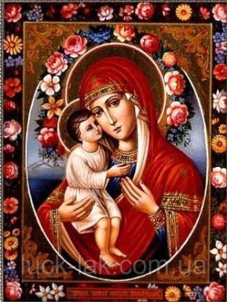 Алмазна вишивка, малюнок - Ікона Божої Матері, дзеркальні стрази
Розмір полотна . . фото 2