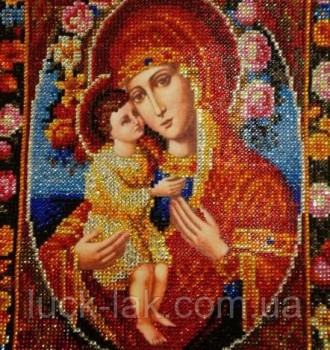 Алмазна вишивка, малюнок - Ікона Божої Матері, дзеркальні стрази
Розмір полотна . . фото 6