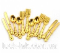 Набір посуду для ляльки, 12 предметів
В різновидах можна вибрати колір: золото а. . фото 2