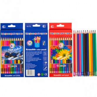 Набор цветных карандашей на 12 цветов эластичные в картонной упаковке. Мягкие цв. . фото 2