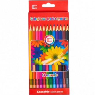 Набор цветных карандашей на 12 цветов эластичные в картонной упаковке. Мягкие цв. . фото 4