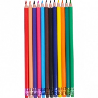 Набор цветных карандашей на 12 цветов эластичные в картонной упаковке. Мягкие цв. . фото 3