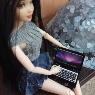 Ноутбук для куклы Барби, Блайз и других кукол в масштабе 1/6 или 1/8
(куклы высо. . фото 2