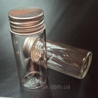 Стеклянная миниатюрная баночка для жидкостей, мелочей или создания украшений, 10. . фото 4