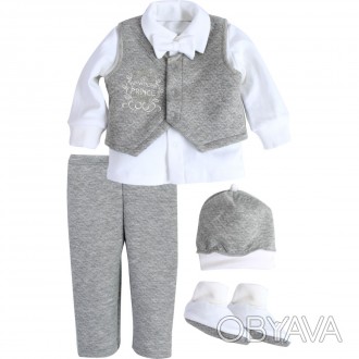 Праздничный костюм для мальчика Newborn Prince. Изготовлен из ткани капитон (шта. . фото 1