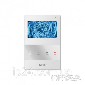  Видеодомофон Slinex SQ-04M white с цветным 4.3-дюймовым TFT-экраном, сенсорными. . фото 1