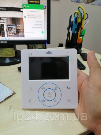  Відеодомофон ATIS AD-480 W з кольоровим 4 дюймовим TFT-екраном, сенсорними кноп. . фото 5