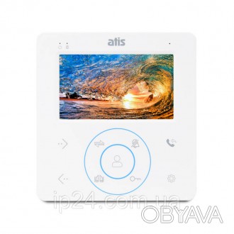  Відеодомофон ATIS AD-480 W з кольоровим 4 дюймовим TFT-екраном, сенсорними кноп. . фото 1