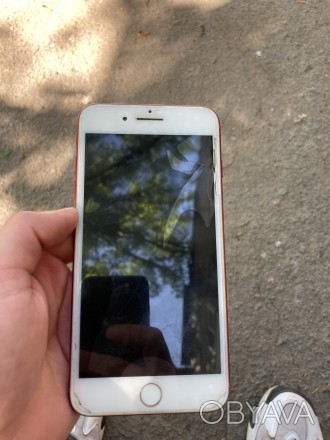 iPhone 7+ red 128 gb,аккумулятор 84%,touch id работает,камера работает,стоит защ. . фото 1