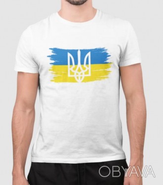 Футболка мужская белая с принтом Флаг Украины от бренда Тур
Футболки из этой кол. . фото 1