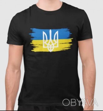 Футболка мужская черная с принтом Флаг Украины от бренда Тур
Футболки из этой ко. . фото 1