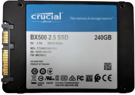 
Твердотельный накопитель SSD 240GB SATA III 3D TLC 2.5" Crucial BX500 CT240BX50. . фото 31