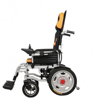 Складная электрическая коляска для инвалидов с подголовником D6036C. Литиевая ба. . фото 5
