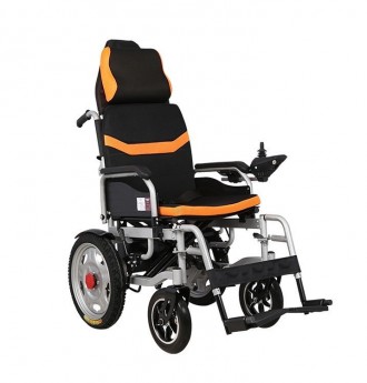 Складная электрическая коляска для инвалидов с подголовником D6036C. Литиевая ба. . фото 2