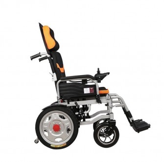 Складная электрическая коляска для инвалидов с подголовником D6036C. Литиевая ба. . фото 7