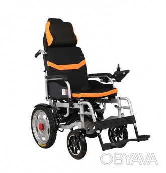 Складная электрическая коляска для инвалидов с подголовником D6036C. Литиевая ба. . фото 1