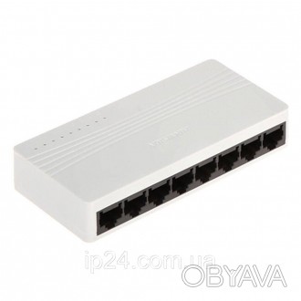 8-портовый неуправляемый сетевой коммутатор DS-3E0508D-E с 8 портами Ethernet 10. . фото 1