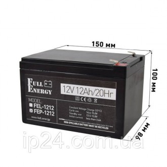 Аккумуляторная батарея FEP-1212 емкостью 12Ah/20Hr и рабочим напряжением 12V
	Ко. . фото 3