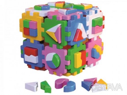 Игрушка куб "Умный малыш Супер Логика ТехноК". Состоит из 24 частей сортера-пазл. . фото 1