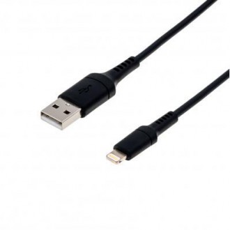 Тип - кабель; тип Вход - USB 2.0; тип Выход - Lightning; длина - 1 м; Цвет - чер. . фото 3