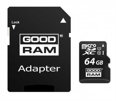 Карта памяти MicroSDXC 64GB UHS-I Class 10 Goodram + SD-adapter (M1AA-0640R12). Івано-Франківськ. фото 1 Карта памяти MicroSDXC 64GB UHS-I Class 10 Goodram + SD-adapter (M1AA-0640R12). Івано-Франківськ. фото 1