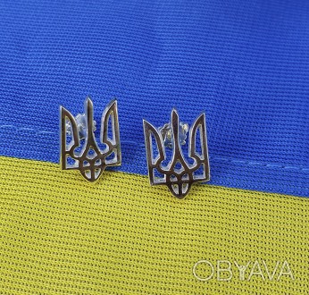 Пусеты Герб Украины
 Данное изделие мы можем изготовить из золота 585 пробы или . . фото 1