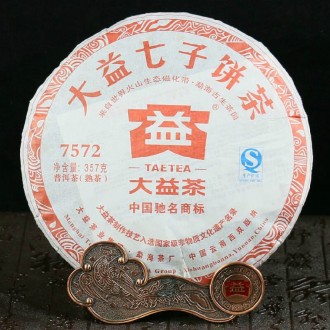 Чай Шу Пуэр Мэнхай Да И 7572 301 — черный прессованный, постферментированный шу . . фото 2