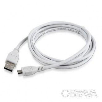 Дата кабель USB 2.0 AM to Micro 5P 1.8m Cablexpert (CCP-mUSB2-AMBM-6-W)Пользоват. . фото 1