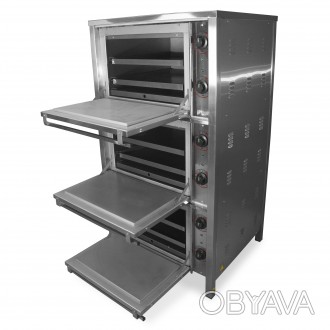 Шкаф жарочный ШЖЭ-3 Н промышленный предназначен для жарки мяса, рыбы, запекания . . фото 1