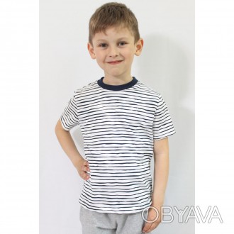 Детская футболка-джемпер на короткий рукав производства фирмы «Ладан». Хлопковые. . фото 1