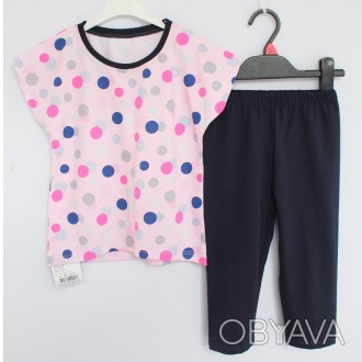 Детская пижама с бриджами и футболкой от фирмы «Ладан». Изготовлен из ткани стре. . фото 1