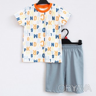 Костюм літній футболка+шорти для хлопчика для хлопчиків від TM Ladan. Тканина ку. . фото 1