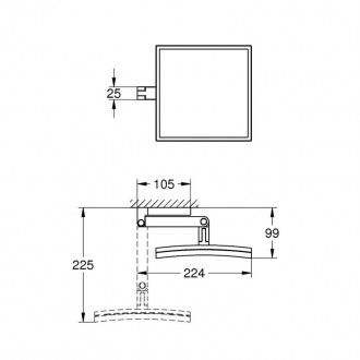 Косметичне дзеркало Grohe Selection Cube 40808000 - зручне, вишукане та стильне.. . фото 6